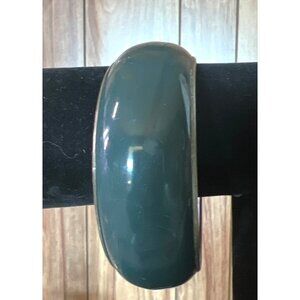 Hunter Green Vintage Enamel Metal Bracelet